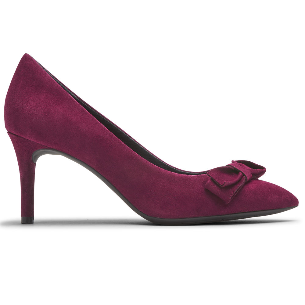 Sapatos De Salto Rockport Mulher Rosa - Total Motion 75Mm Bow - 70926HSGU